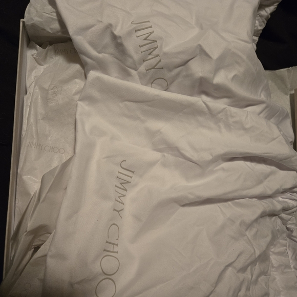 Jimmy Choo Black Heels with Crystal Accents - Picture 3 of 5